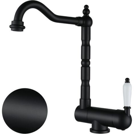 Mitigeur Cuisine Rabattable Noir, Laiton Robinet Cuisine Pliable Mitigeur De Cuisine Sous Fenêtre Avec Bec Orientable 360° Robinetterie Evier Rabattable Devant Fenêtre (black)