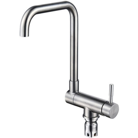 Mitigeur Cuisine Rabattable Pivotant à 360°,Robinet Cuisine avec Poignée Pliable Contre Fenêtre, Robinet Mitigeur Evier Acier Inox 304 à Eau Chaude et Froide pour Cuisine