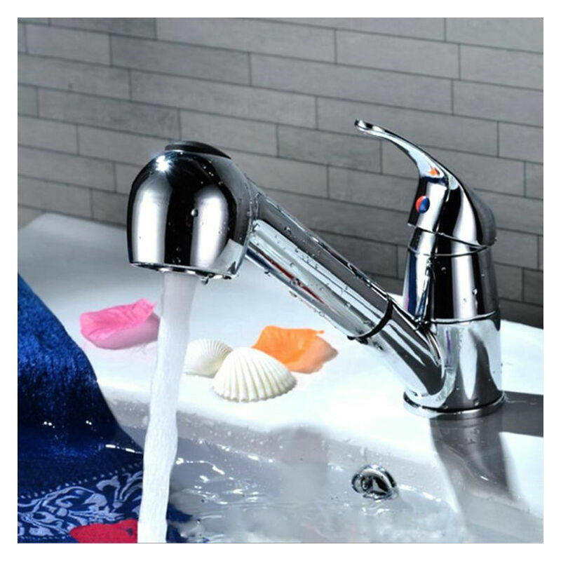 Start - Mitigeur Cusine avec douchette extractible Robinet de cuisine Rotatif 360ḞEau chaude et froide Bobine en céramique(Une seule douche, pas de