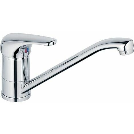 Mitigeur d evier TOP II chromée avec bec tubulaire orientable, saillie 229 mm  Types de Mitigeur: Standard