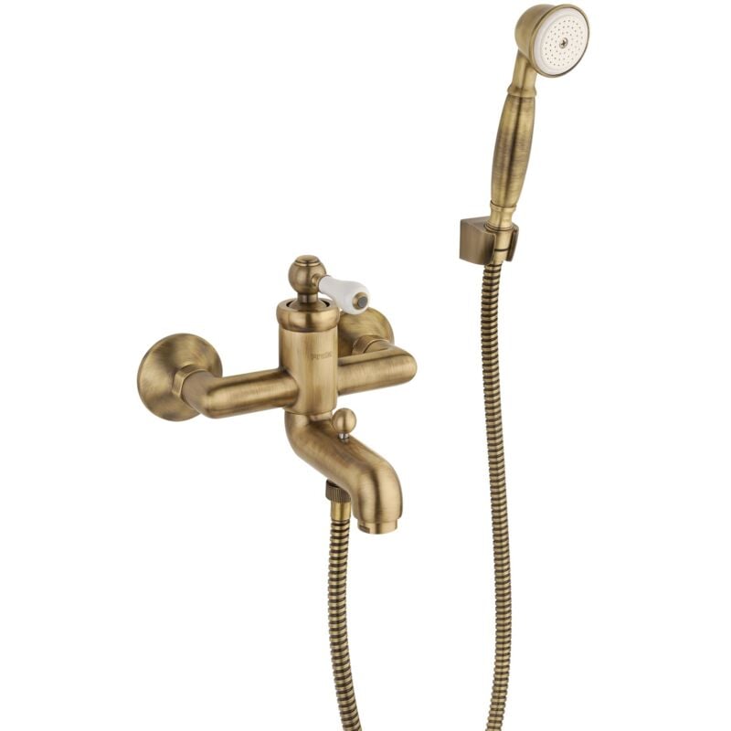 Mitigeur de baignoire de couleur bronze antique complet avec set de douche Piralla Como 0TOF3002A21 Bronze