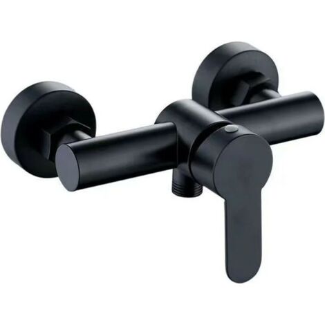 Mitigeur de baignoire-Douche-Set accessoires de salle de bains robinets de Douche Badezimmerarmatur Clapet anti-retour Intégré Noir Chaud et Kaltwassermischhahn