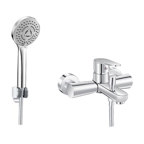 Mitigeur de baignoire externe Lizzy avec douchette en laiton chrome'
