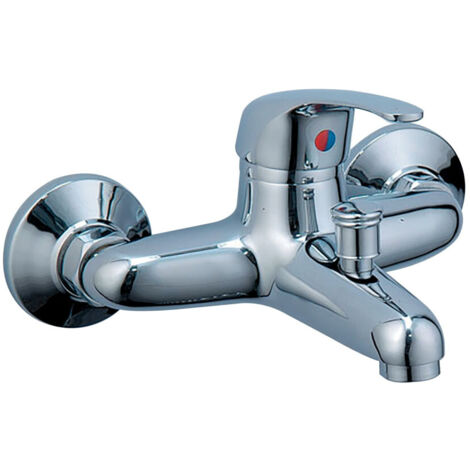 Mitigeur De Baignoire Gris Argenté Avec Prise De Douche Bari