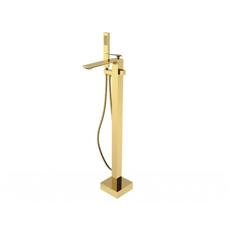 Mitigeur de baignoire îlot doré aspira 91 cm