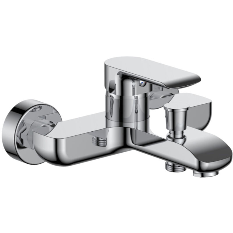Mitigeur de baignoire moderne complet en chrome