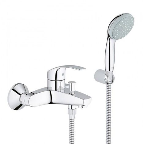 Mitigeur de baignoire monocommande GROHE Eurosmart, robinet à montage mural pour la baignoire. Finition chromée. 333022A