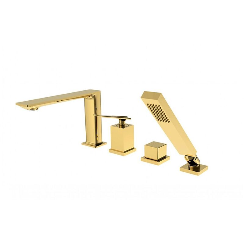 Mitigeur de bain 4 trous à encastrer aspira doré