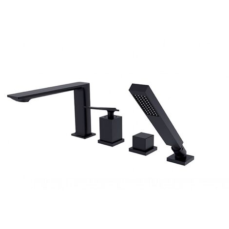 Mitigeur de bain 4 trous à encastrer ASPIRA noir mat