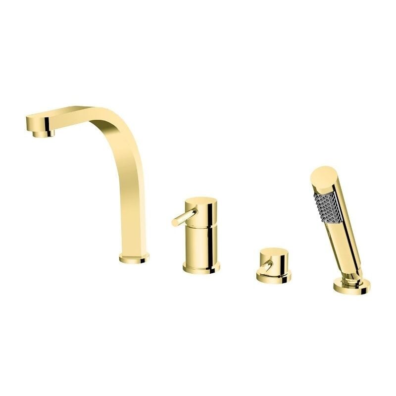 Mitigeur de bain 4 trous à encastrer decco doré