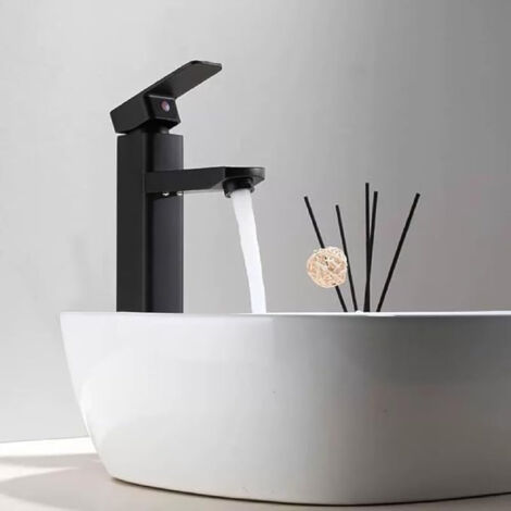 Mitigeur de bain chaud et froid en acier inoxydable avec glissière silencieuse en céramique , mitigeur d'évier à économie d'eau pour salle de bain , lavabo , petite cuisine