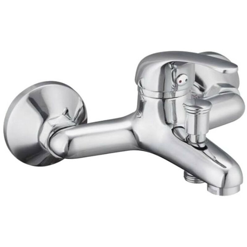 Mitigeur de bain douche chromé robinet de baignoire monocommande