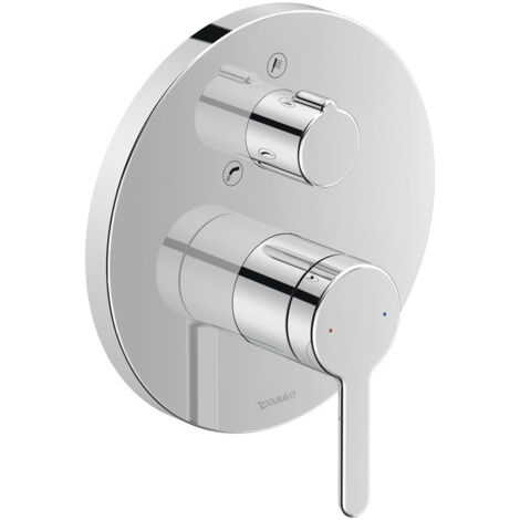 mitigeur de bain Duravit C.1 UPavec inverseur Sich-kom rond chroméé