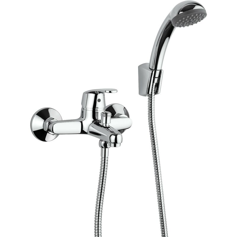 Mitigeur de bain externe avec douchette et support Piralla Ofelia 0FE00002A22 Chromé