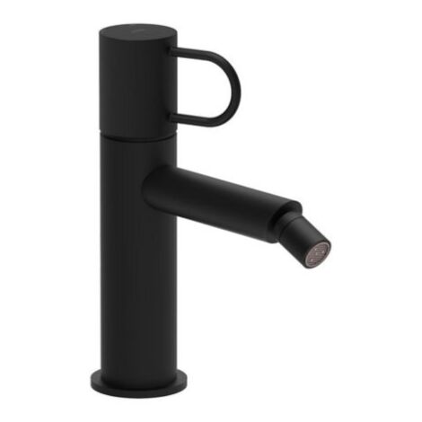 Mitigeur de bidet à poignée annulaire en noir mat Paffoni Joker JK131NO  Noir mat - Sans vidage