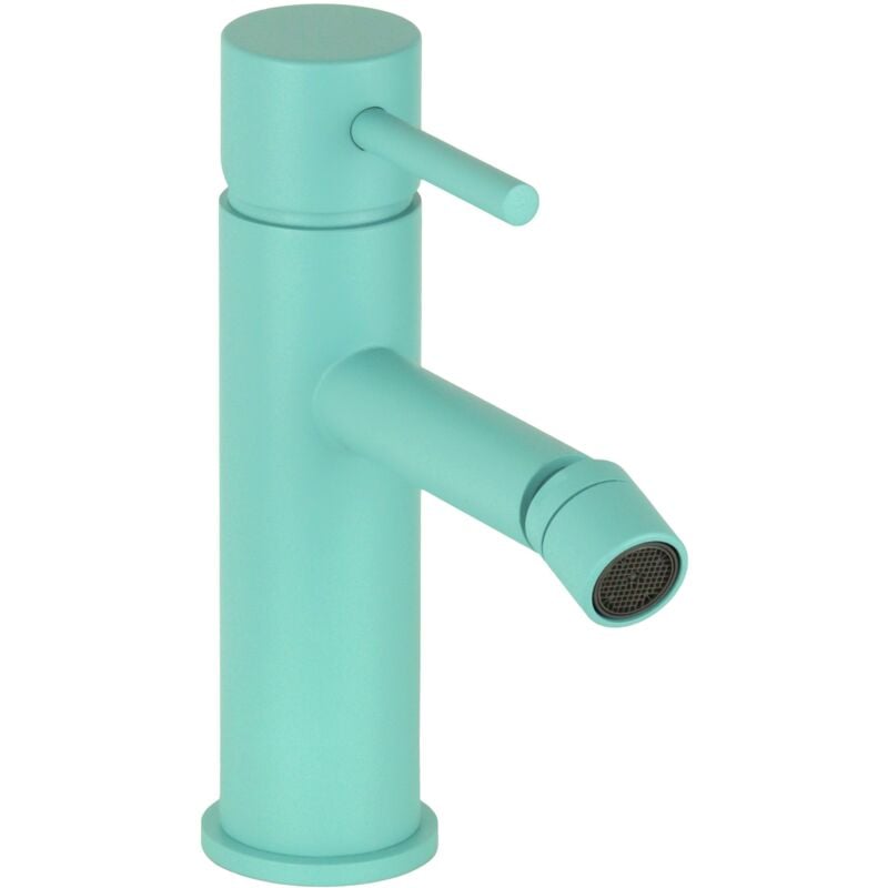 Mitigeur de bidet modèle rond de couleur bleu aqua Pollini Jessy Color MXBIMCMMCA6 Bleu Aqua