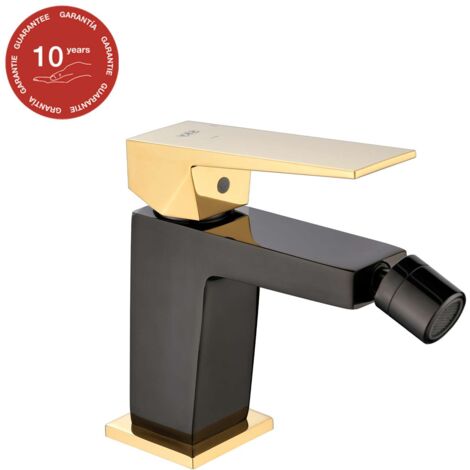 Mitigeur de bidet SKY BATH noir cristal et or PVD série INFINITE