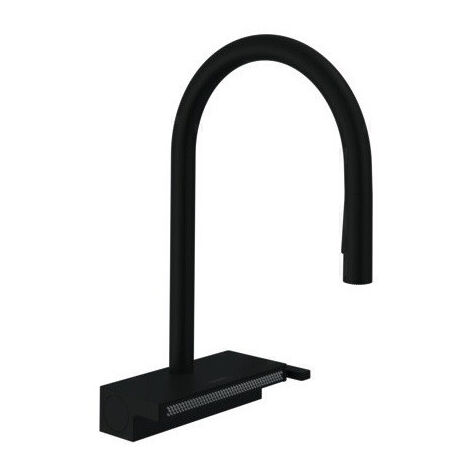 mitigeur de cuisine 170,avec douchette extractible 3 jets, sBox noir mat