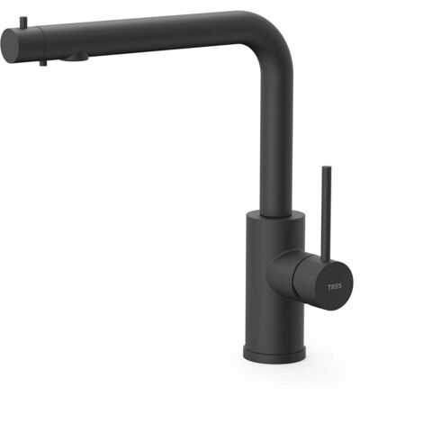 Mitigeur de cuisine 2 voies Noir mat - TRES 23045303NM