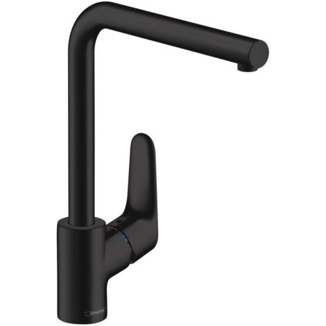 mitigeur de cuisine 280, 1 jet noir mat
