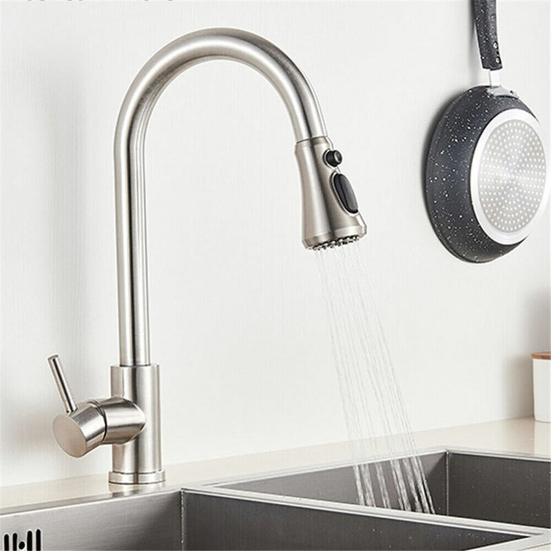 Zamery - Mitigeur de Cuisine 3 modes Evier Rabattable Fenêtre en Laiton Acier Inox 304 Robinet Cuisine avec Douchette Mitigeur Cuisine Douchette