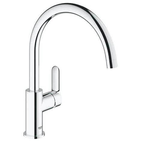 Mitigeur de cuisine avec bec pivotant 360° – Finition chrome GROHE StarLight – Hauteur 33,2 cm – Laiton durable