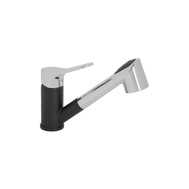 Mitigeur Evier maore - Fabrication Française - Certifié nf - Chromé / Noir - Edouard Rousseau