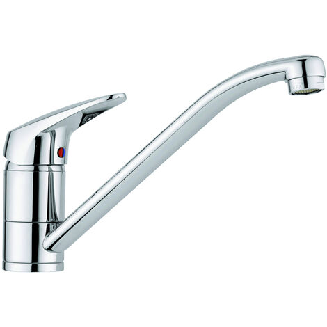 Mitigeur de cuisine chrome – Bec orientable – Hauteur sous bec 200mm – Finition métal brillante – Conçu pour usage intensif – Anconetti