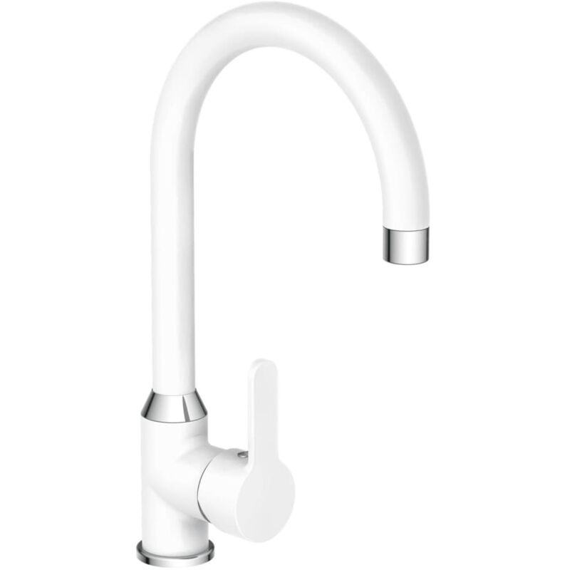 Mitigeur de cuisine diziani blanc et chrome Eisl