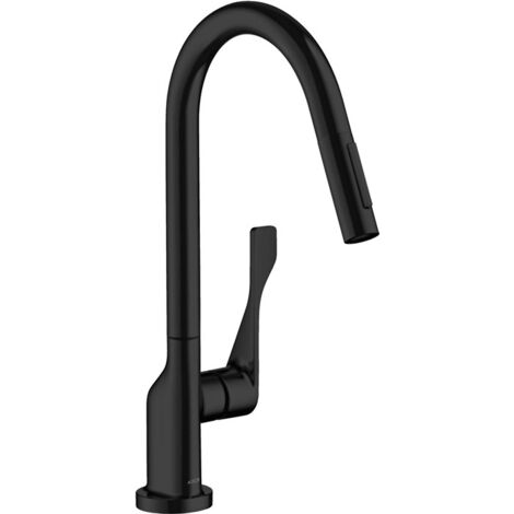 Mitigeur de cuisine EH AXOR CITTERIO Select 250, avec douche extractible, finition noire mate