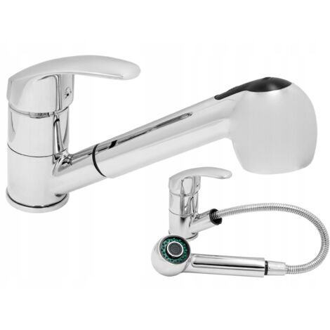 Mitigeur de Cuisine Granitan Hand Chrom avec Douchette Rétractable - Laiton Chromé