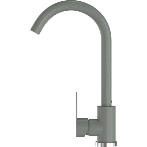 Mitigeur de Cuisine Granitan Prestige Gris avec Bec Pivotant 360° et Revêtement Résistant
