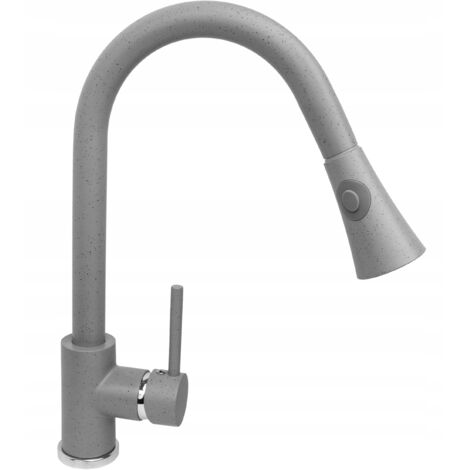 Mitigeur de Cuisine Granitan Snake avec Douchette Extractible Gris 1 Pièce