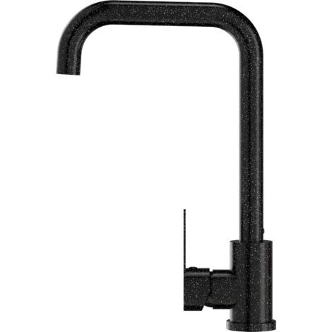 Mitigeur de cuisine Granitan Steel noir moucheté avec bec pivotant 360°