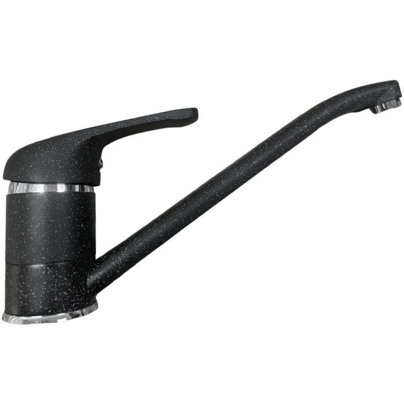 Mitigeur de cuisine noir à effet granit