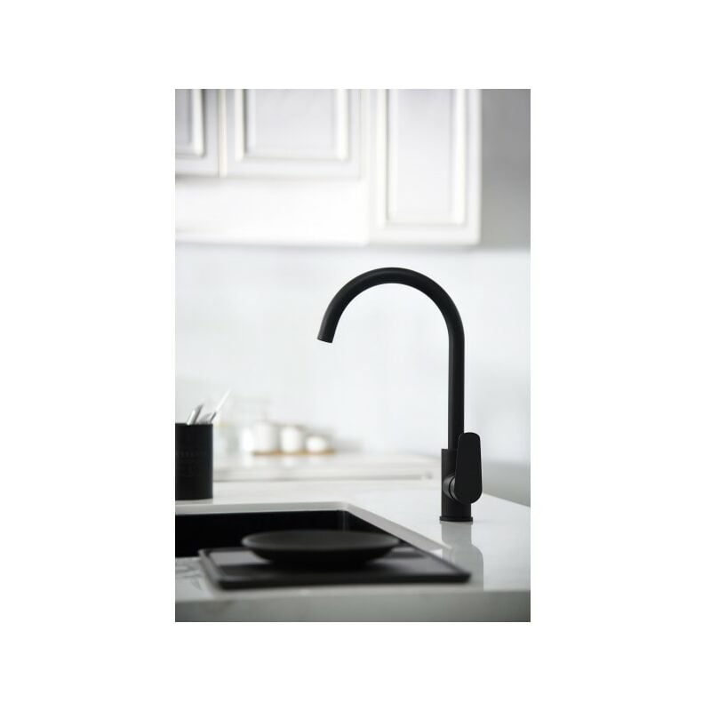 Mitigeur De Cuisine Noir Mat Série Belgica