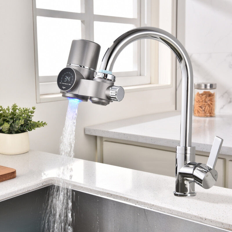 Ubeegol - Mitigeur de Cuisine Robinet de Cuisine Rotatif 360° Robinet Mitigeur d'Evier en Cuivre Durable Chromé Equipé Douchette Evier Filtre à Eau
