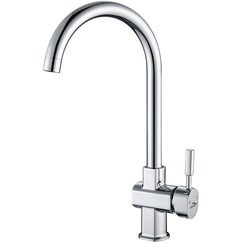 Auralum Max - Auralum Robinet Cuisine de Haute Pression Pivotant à 360°, Robinetterie Cuisine en Acier Inoxydable, Mitigeur Cuisine avec Bec de