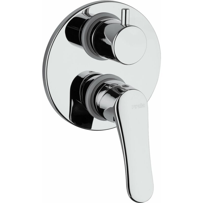 Mitigeur de douche 2 voies à encastrer avec inverseur rotatif Piralla Attila 0AT00400A22 Chromé
