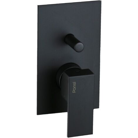 Mitigeur de douche à encastrer 2 voies noir mat Ponsi Italia R BTITRKIN04 Noir mat - 2 sorties - Noir mat