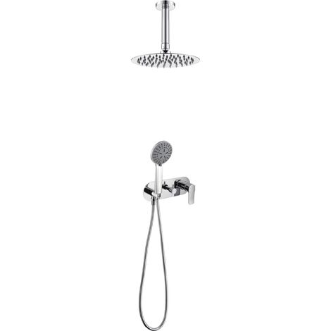 Mitigeur de douche à encastrer au mur et au plafond en inox Série France - IMEX
