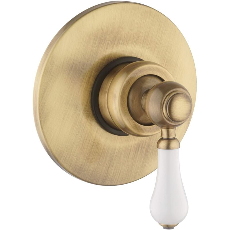 Mitigeur de douche à encastrer mono sortie couleur bronze avec poignée rétro Piralla Como 0TOF3410A21 Bronze