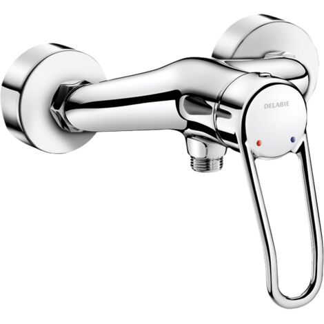 Mitigeur de douche à levier unique Delabie, poignée à levier, raccords standards en S