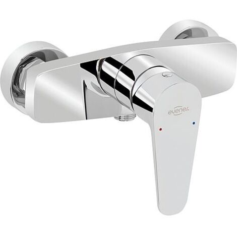 Mitigeur de douche apparent Emirja, déport 112 mm, chromé