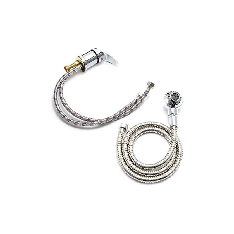 Mitigeur de douche avec douchette et lavabo