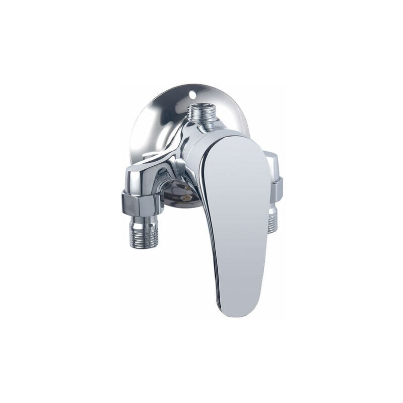Mitigeur de Douche en Applique pour Chauffe-Eau Solaire Triangulaire.