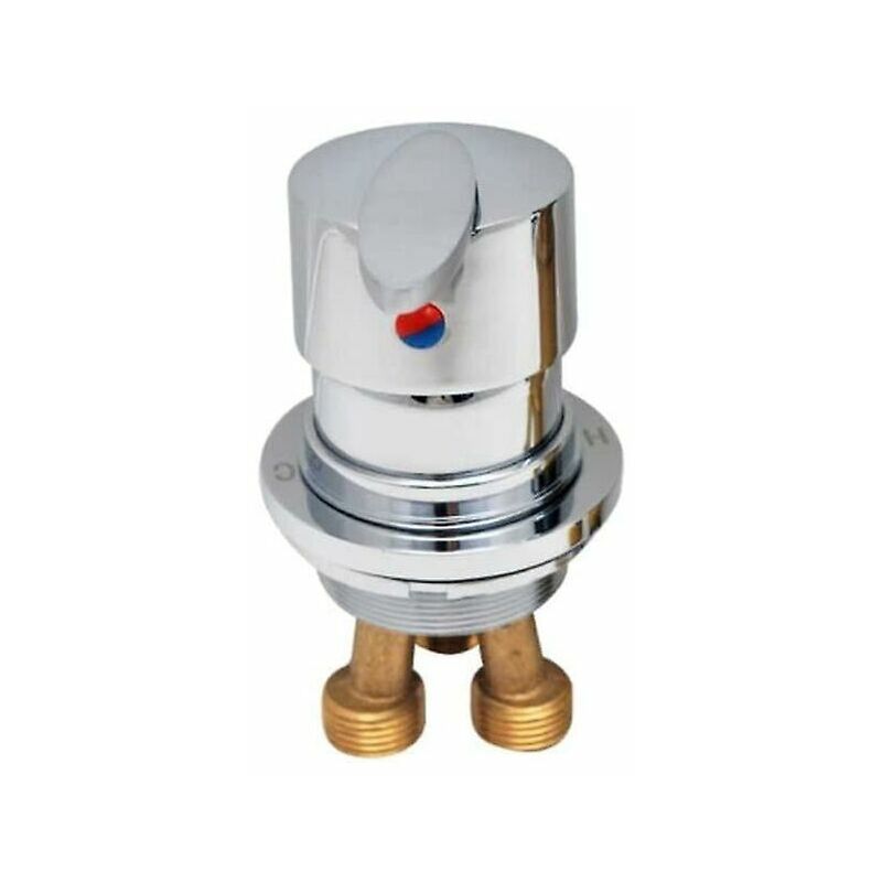 KZQ - Mitigeur de Douche en Laiton Chromé avec Inverseur, Connexion pour Eau Chaude et Froide, Idéal pour Cabines de Douche