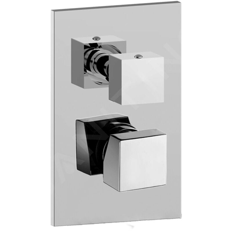 Level - Mitigeur de douche encastré avec inverseur, 2 sorties, chrome LEC018CR - Paffoni