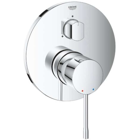 Mitigeur de douche encastré 24092001 – Inverseur 3 sorties – Finition chromée – Installation murale rapide – Compatible avec GROHE Rapido SmartBox