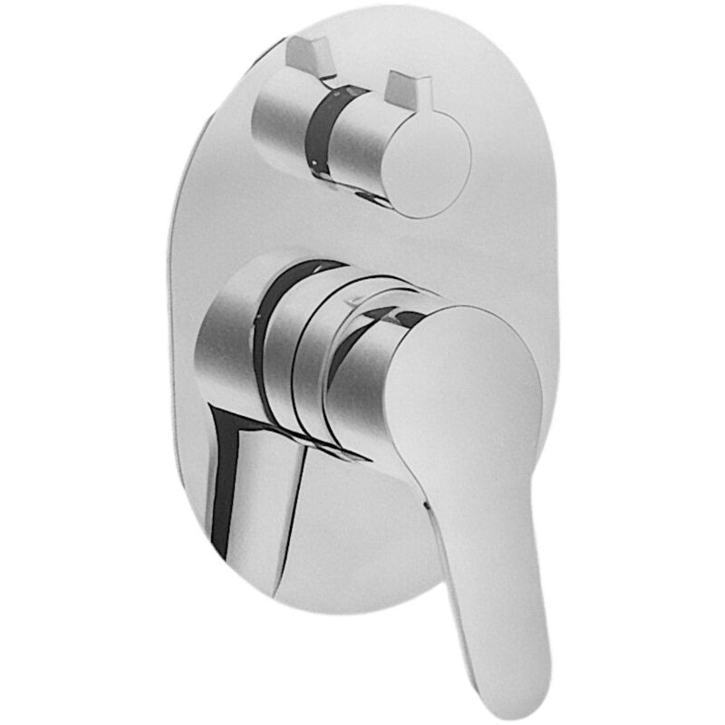 Mitigeur de douche encastré avec inverseur complet moderne